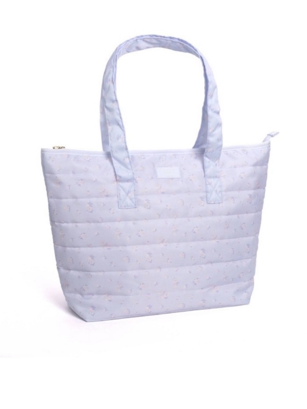 LoveShackFancy X Target Yoobi Quilted Tote bag-Everblooming Rosettes Breezy Blue